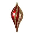 thumbnail image 1 of 12 in. Red & Gold Candy Glitter Swirl Drop Ornament, 1 of 1