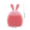 thumbnail image 3 of Silicone Face Scrubber with Bunny Design, Manual Facial Cleansing Brush for Men and Women,for All Skin Type, Skin Care for Exfoliating, Pore and Blackhead Remover,Pink, 3 of 6