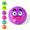 #Purple, variant on DIY Smushers Face Squishy Toy, Mix & Match Expressions Slow Rise Sensory Fidget, Cute Stress Relief Squeeze for Desk Anxiety Relief