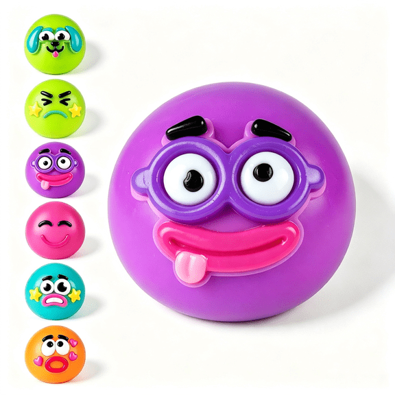 DIY Smushers Face Squishy Toy, Mix & Match Expressions Slow Rise Sensory Fidget, Cute Stress Relief Squeeze for Desk Anxiety Relief