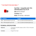 thumbnail image 2 of Fuel Filter - Compatible with 1996 - 2004 Mitsubishi Fuso FE-SP 1997 1998 1999 2000 2001 2002 2003, 2 of 2
