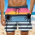thumbnail image 2 of Swimming Shorts Men Hawaiian Swim Trunks, Board Shorts Mens Hawaiian Print Swimming Trunks with Pockets Holiday Beach Surfing Boardshorts Summer Casual Elastic Waist Half Pants Beachwear, 2 of 7