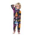 thumbnail image 3 of Odeerbi Christmas Onesie Pajamas for Family Holiday Sleep Jumpsuit Long Sleeve Family Christmas Pajamas Matching Sets Toddler Fashion Printed Hooded Jumpsuit Sleepwear PJs Set Black, 3 of 5