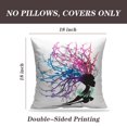 thumbnail image 2 of LALILO Throw Pillow Covers African Woman African Hair Head Art Cushion Cover 18" x 18", 2 Pack, 2 of 6