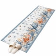 thumbnail image 2 of Summer Ocean Washable Runner Rugs 2'x6', Nautical Sea Starfish Shell Coral Seahorse Blue Stripe Low Pile Throw Entryway Rug Non-Slip Sturdy Edge Binding Carpet for Indoor Bedside Entrance Bedside, 2 of 9