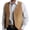 Khaki-XL, variant on 1. Men's Western Suedes Vest Cowboy Fitted Waistcoat Sleeveless with Pockets for Weddings, Party & Daily Wear