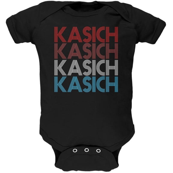 Election 2020 John Kasich President Vintage Style Soft Baby One Piece Black 3-6 M