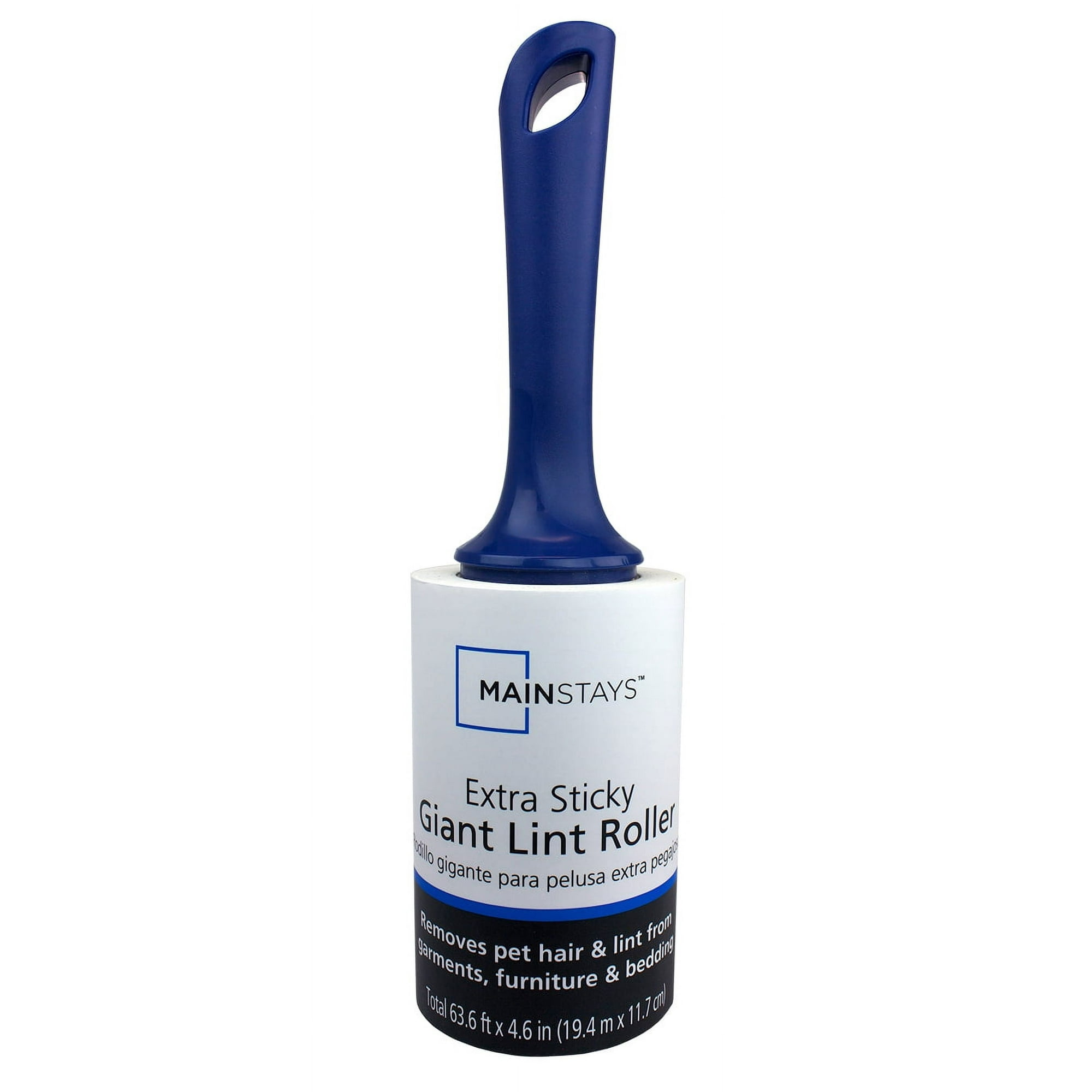 Mainstays Extra Sticky Giant Lint Roller – 100 Sheets per Roll, 4.6" Tall Sheets, High‑Capacity Cleaning, Pets, Clothing, Furniture, Crafts, Travel