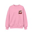 thumbnail image 2 of UKHCCC Boys Girls Cherry Leopard Bow Crewneck Sweatshirt, Oversized Long Sleeve Graphic Pullover for Kids Ages 1-13, Casual Fall Winter Top, 2 of 7