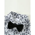 thumbnail image 3 of WESIDOM Toddler Infant Boy Clothes Outfits Formal Print Shirt Bowtie Vest Suspender Pants 4pcs 1-5T, 3 of 12