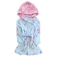 thumbnail image 4 of Peppa Pig Toddler Girls Plush Blue & Pink Hoodie Bath Robe 4T, 4 of 4