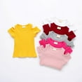 thumbnail image 6 of Baby Girls & Toddler Girls Solid Short Sleeve T-Shirts, Sizes 9M-2T, 6 of 9