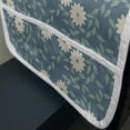 thumbnail image 3 of Ivory and Blue Microwave Oven Cover, Chamomile Flowers Pattern Romantic Feminine Exotic Foliage, Water Resistant Organizer with Pockets for Kitchen, 36" x 12", Turquoise Teal and Ivory, by Ambesonne, 3 of 4