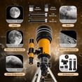 thumbnail image 5 of 70mm Aperture Refractor Telescope for Adults & Kids, 300mm Beginner Astronomy Telescope with Tripod, Phone Adapter & Mini Binoculars, 5 of 6