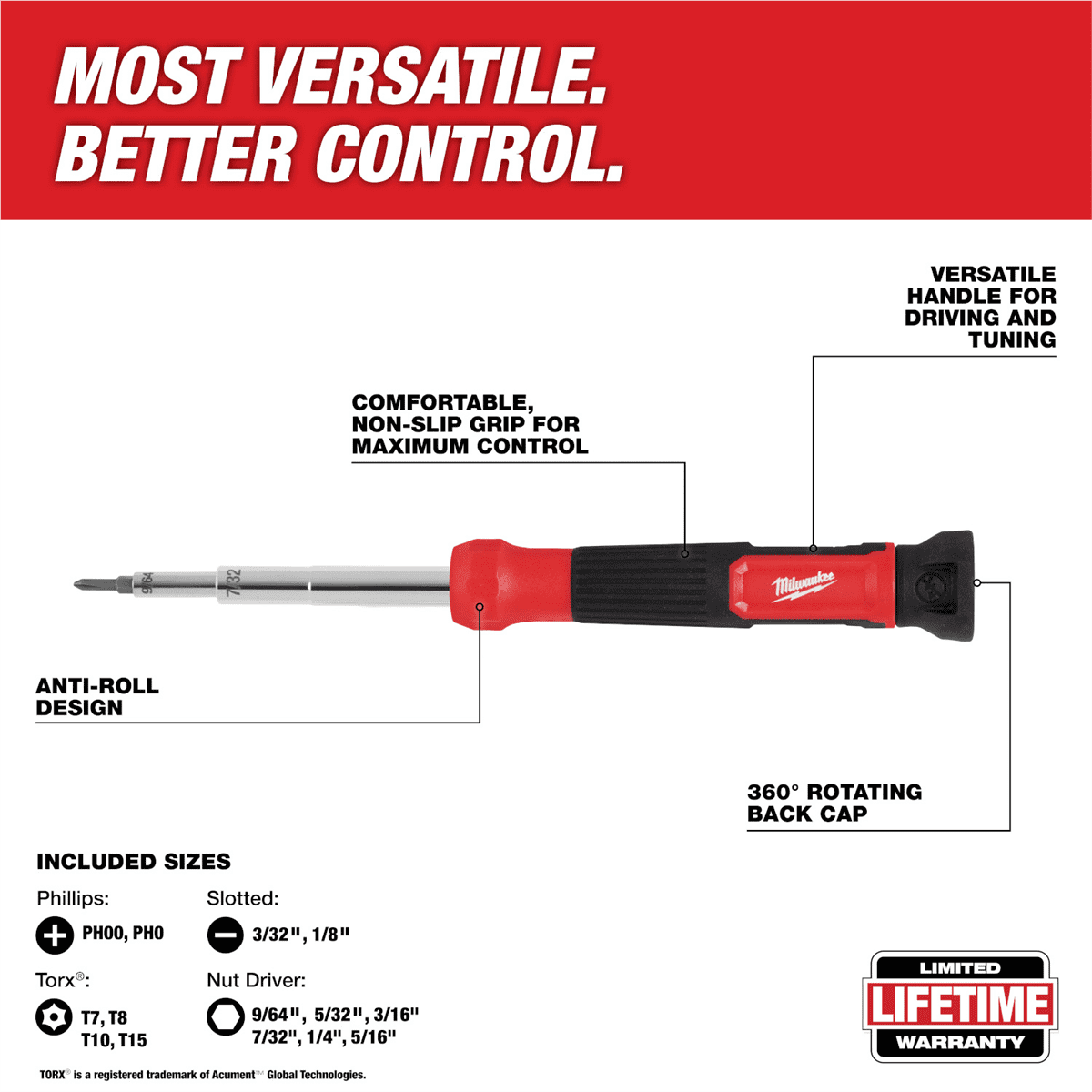 Milwaukee Tool 14-in-1 Precision Multi-Bit Screwdriver