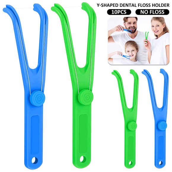 10 Pcs Reusable Flosser Holder Dental Floss Holder Floss Handle Durable Adults and Kids Dental Tools