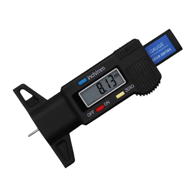 Tread Checker Medidor Espesor 25 Mm Detección Desgaste Neumáticos Automóviles (negro)