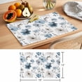 thumbnail image 6 of Abstract Blue Placemats Set of 2, Brown Floral Vintage Watercolor Blossom Flowers Non-Slip Place Mats Washable Table Mats for Kitchen Dining Table Decorations Indoor/Outdoor, 6 of 9