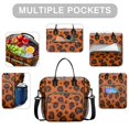 thumbnail image 2 of Orange and Brown Of Leopard Print Womens Lunch Box for Work,Insulated Large Lunch Bag for Tween and Teen,Loncheras Para Mujer,Leakproof Adult Lunch Bag for Work,Beach,Travel,Picnic,Camping, 2 of 7