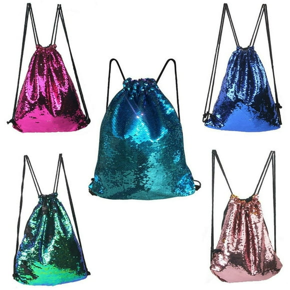Boy Girl Sequins Colorful Package Bags Travel Princess Bling Backpack For Child