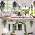 thumbnail image 4 of Bxaolu Artificial Hanging Flowers Outdoor Faux Plants Spring Summer Decor Fake Silk Violets, Realistic UV Resistant Trailing Vines Porch Yard Indoor Wedding Favors(Purple,2Pcs), 4 of 8