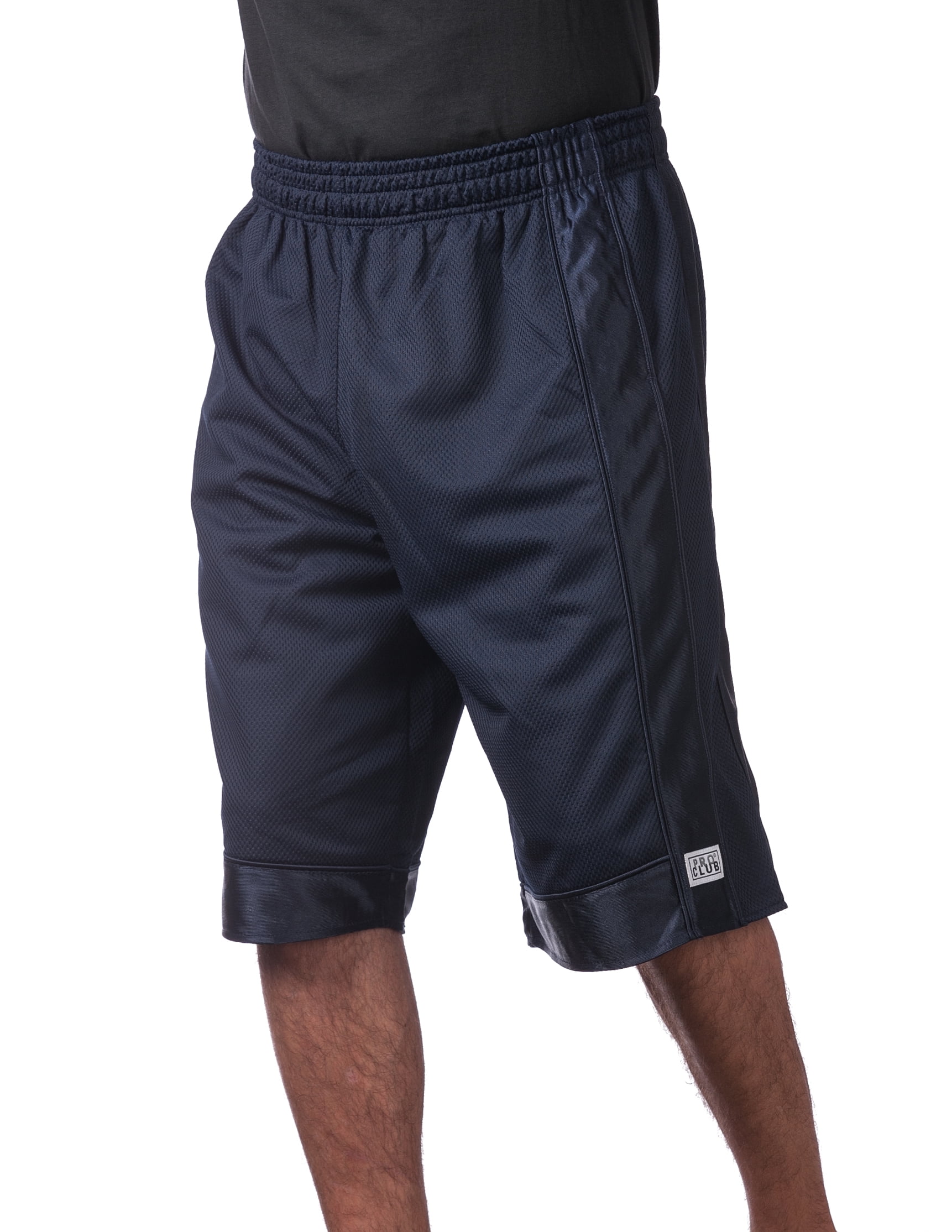 NEW Pro Club Basketball Shorts Mesh/Lined No Pocket Satin Trim Lg-7XL Lt  Grey