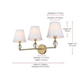 thumbnail image 2 of Living District Bethany 27 inch Wall Sconce in Satin Gold, 2 of 7