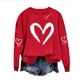 thumbnail image 3 of Uootdi Crew Neck Love Heart Printed Graphic Sweatshirt for Women Valentine's Day Tunic Tops Casual Holiday Long Sleeve Graphic Tee Tops Gift, 3 of 7
