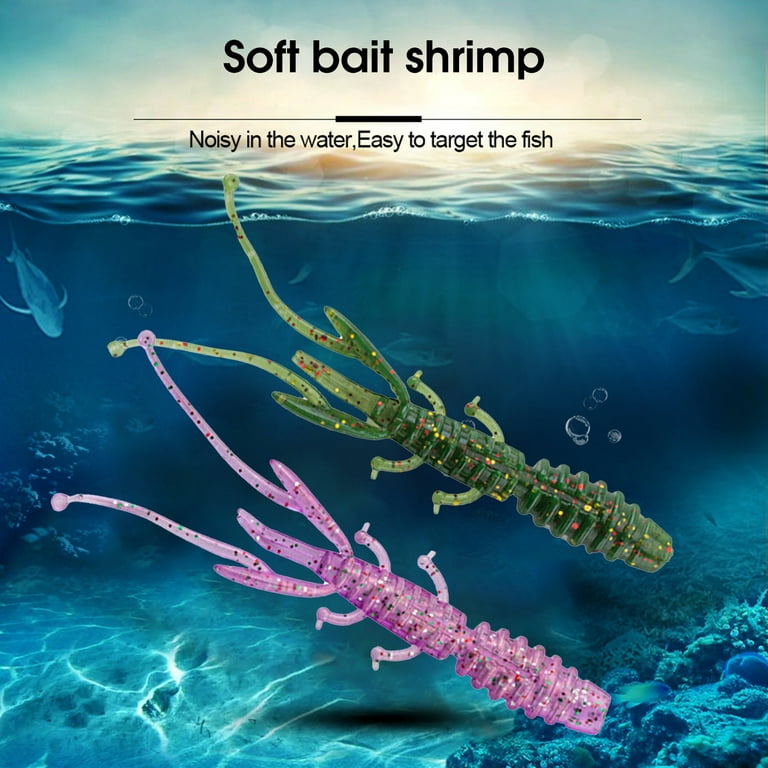 20pcs Soft Shrimp Bait Simulation Attractive Lure 8cm/1.8g Fishing