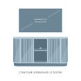 thumbnail image 6 of Plank+Beam Contour Solid Wood Sideboard with 2 Doors, 59" TV Stand for Living Room, Black, 6 of 14