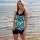 thumbnail image 5 of TaTaai Women's Vintage Conservative Bikini, High Waist Printed Swimsuit Set, Two Piece with Removable Padded Bra for Hot Spring Gift, 5 of 8