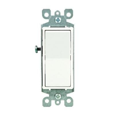 Handle Switch - Leviton 5613-2W 15 Amp, 120/277 Volt, Decora Rocker Lighted Handle, Illuminated Off 3-Way AC Quiet Switch, Residential Grade, Grounding, White