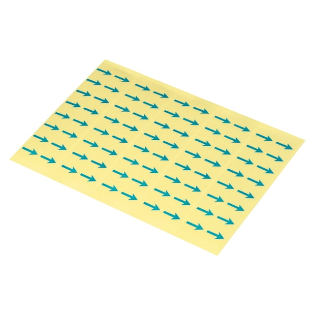 Unique Bargains Small Arrow Stickers 0.5x0.4' PET Self Adhesive Product Inspection Defects Indicator, Blue, 4 Sheet