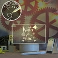 Acrylic Dry Erase Board, Reusable LED Light up Message Board with Stand
