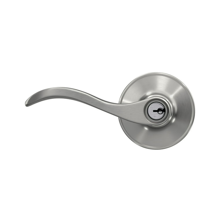 First Secure by Schlage Presley Keyed Entry Door Lever in Stainless Steel