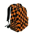 thumbnail image 2 of ALAZA Stylish Backpack Orange Checkered Grid Pattern Elementary Bookbag Personalized Laptop School Bags Travel Daypack, 2 of 6