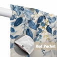 thumbnail image 4 of Blue Eucalyptus Swag Valances for Windows, Kitchen Window Curtains Over Sink, Farmhouse Weeping Leaves Linen Window Treatment Curtains for Living Room/Bedroom Curtains 2 Panel Sets 36"x45", 4 of 8