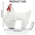 thumbnail image 3 of Chickens Statue Funny Yard Decor:Resin Chicken Figurines,Tree Fence Decorations Outdoor,Chicken Decorations for Garden,Farm,Patio,Backyard (White), 3 of 10