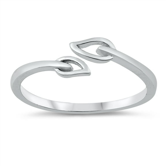 Elegant Open Leaf Nature Ring .925 Sterling Silver Band Jewelry Female Male Unisex Size 6