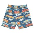 thumbnail image 7 of FORMRS Boys Swim Trunks Quick Dry Mesh Liner Boardshorts Sizes XS-XL, Blue Cute Train Pattern, 7 of 7