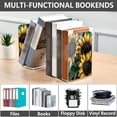 thumbnail image 4 of Wobogo Sunflower Graffiti Art Acrylic Bookends Clear L-Shaped Book Holder with Non-Slip Pads for Books Files Magazines CD DVD 5.4×4.1×8.1in, 4 of 6