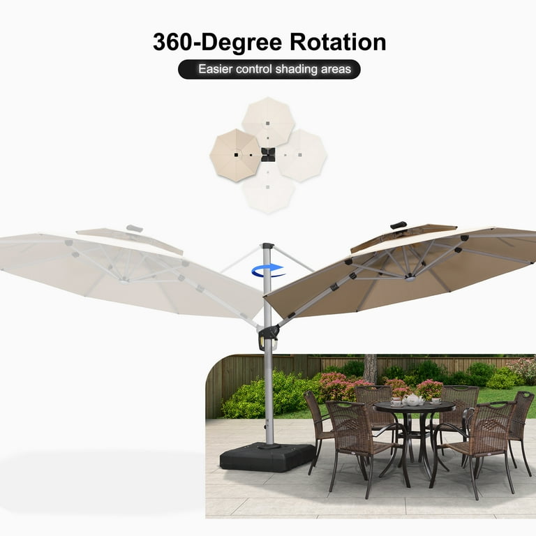 13 foot patio umbrella replacement DIY 13 Foot Wooden Patio Umbrella Color Options main image 0