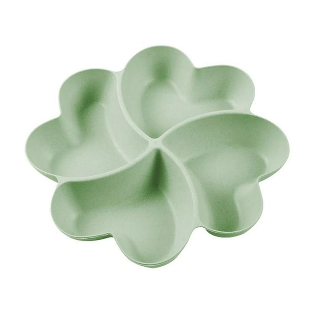 Fruit Plate with Dividers for Home Parties – Reusable Snack Plates with Compartments for Candy Fruit Snacks and Dried