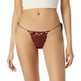 thumbnail image 1 of Women's Summer Solid Color Fashion Retro Style Beach Woven Flower Bud Hollow Shorts Swimming Trunks, 1 of 4