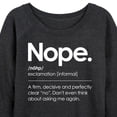 thumbnail image 3 of Instant Message - Nope. - A firm, decisive and perfectly clear "no." - Women's Lightweight French Terry Long Sleeve Shirt, 3 of 6
