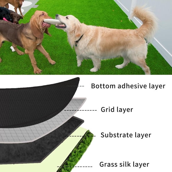3.28FT x 32.8FT Large Artificial Turf with Drainage Holes - Professional Dog Mat & Outdoor Carpet for Balconies, Gardens & Terraces
