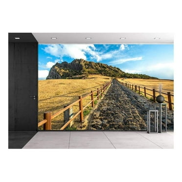 wall26 - Songsan Ilchulbong in Jeju Island, South Korea - Removable Wall Mural | Self-Adhesive Large Wallpaper - 66x96 inches