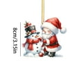 thumbnail image 2 of Ganfancp Nuevo Santa Claus Trineo Navidad Decoración Hogar Dormitorio Puerta Acrílico 2D Colgante Plano Artículos En Liquidación 1X Amuleto, 2 of 5