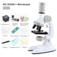 thumbnail image 1 of Kit de microscopio de alta potencia para niños con aumento de 100X a 1200X y más de 10 muestras para la exploración científica temprana, juguete educativo STEM perfecto para biología, 1 of 6