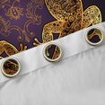thumbnail image 4 of Homewish Tribal Gold Gecko Blackout Curtains Set of 2 (52x84 Each), Vintage Purple Damask Flower Window Curtains, Western Bohemian Animal Curtains and Drapes, Blackout Curtains Home Decor, 4 of 6
